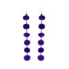 Pom Drop Earrings in African Violet - Josephine Alexander Collective