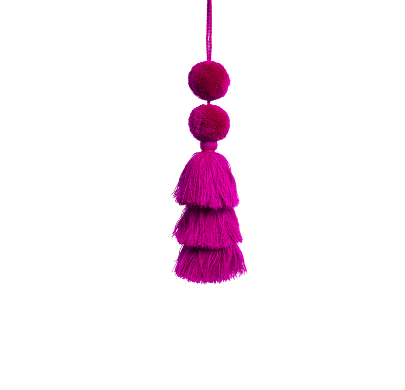 Rosa Pom Tassel - Berry - Josephine Alexander Collective