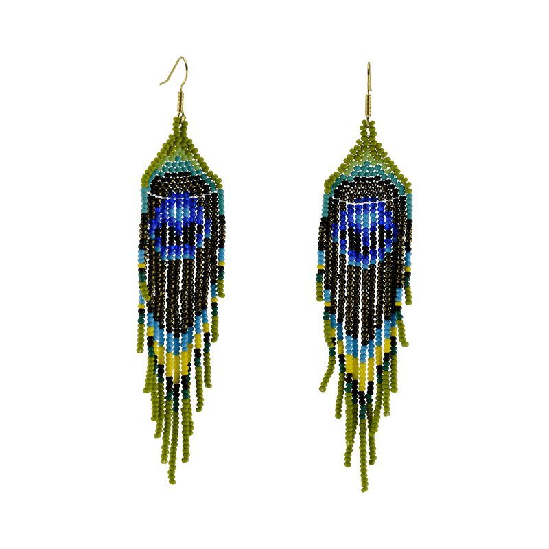 Royal Peacock Earrings - Josephine Alexander Collective