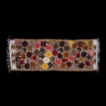 Embroidered Table Runner in Fall Hues- White with Autumn Flowers #5 - Josephine Alexander Collective