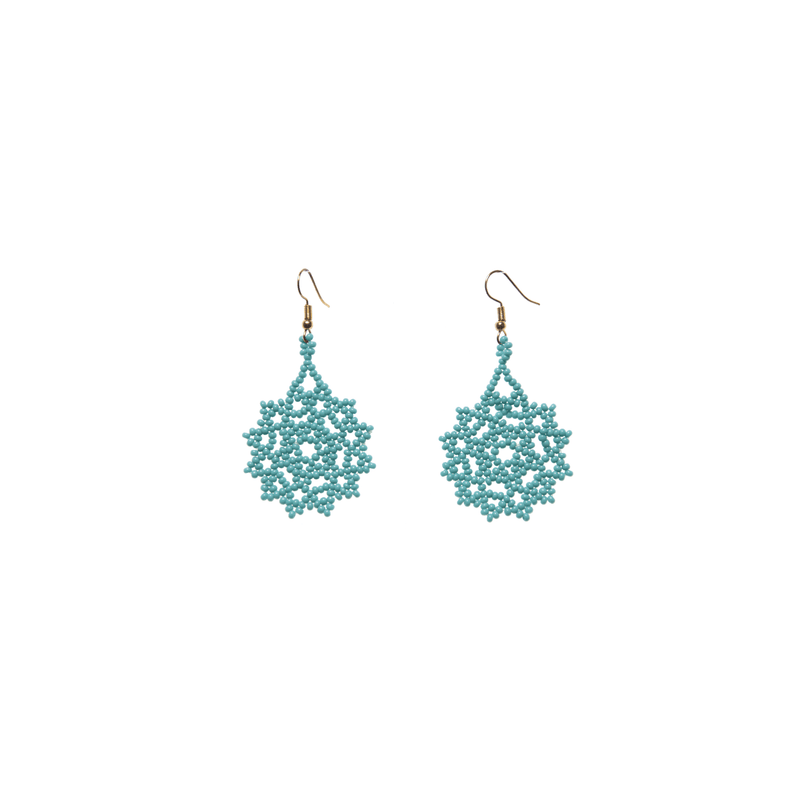 Snowflake Earrings in Turquoise - Josephine Alexander Collective