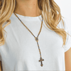 Thalia Beaded Rosary in Black and Gold - Josephine Alexander Collective