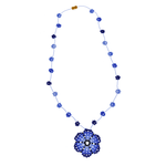 The Wild Daisy Chain Necklace in Blue - Josephine Alexander Collective