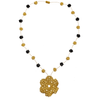 The Wild Daisy Chain Necklace in Black and Gold - Josephine Alexander Collective