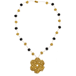 The Wild Daisy Chain Necklace in Black and Gold - Josephine Alexander Collective
