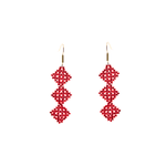 Tile Earrings in Iridescent Red - Josephine Alexander Collective