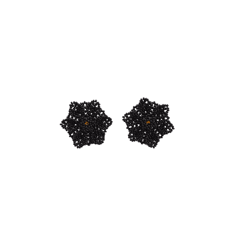 Wild Flower Earrings in Black - Josephine Alexander Collective
