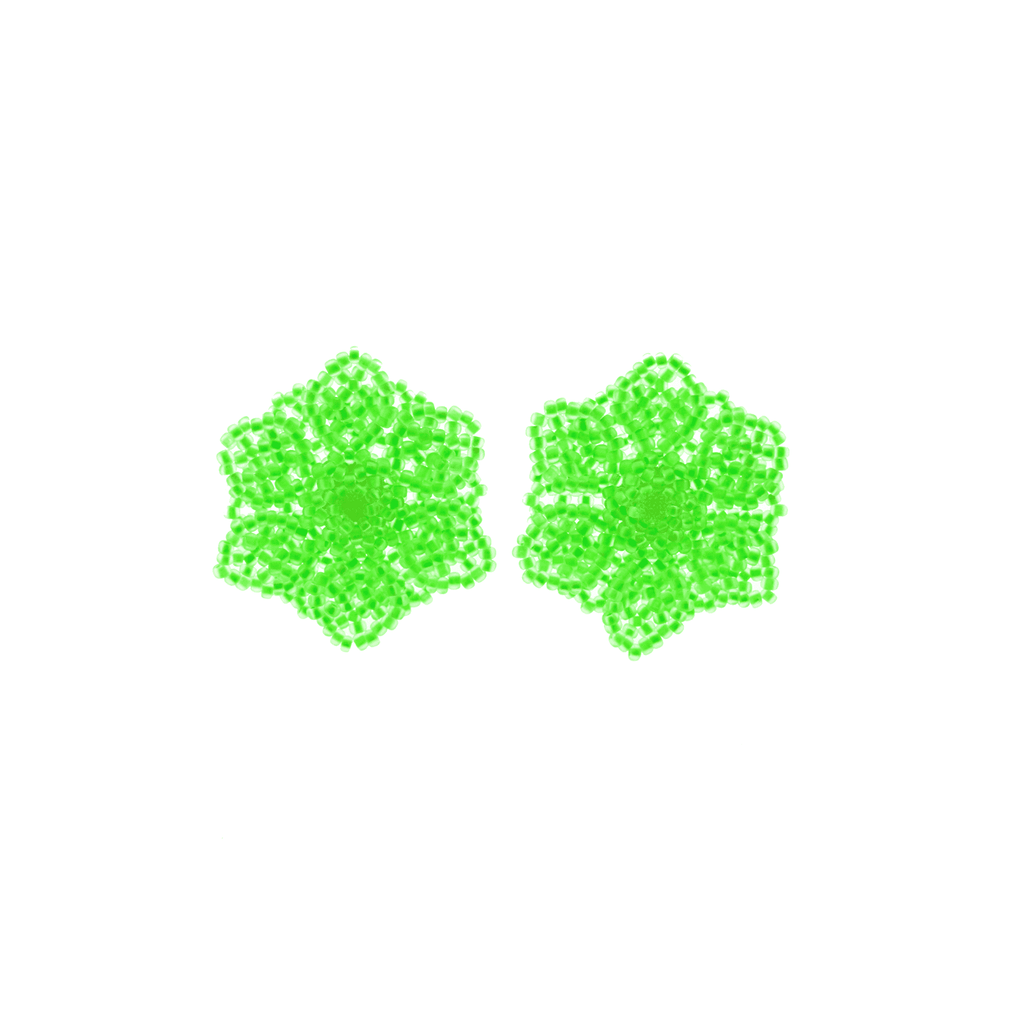Wild Flower Earrings in Neon Green - Josephine Alexander Collective