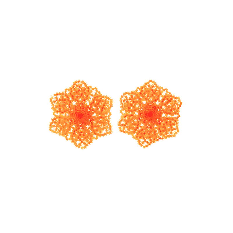 Wild Flower Earrings in Neon Orange - Josephine Alexander Collective
