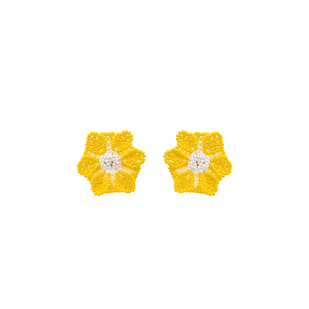 Wild Flower Earrings in Yellow - Josephine Alexander Collective