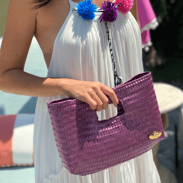 Alison Woven Clutch in Yellow - Josephine Alexander Collective