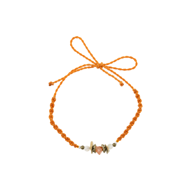 Cusco Anklet in Orange - Josephine Alexander Collective