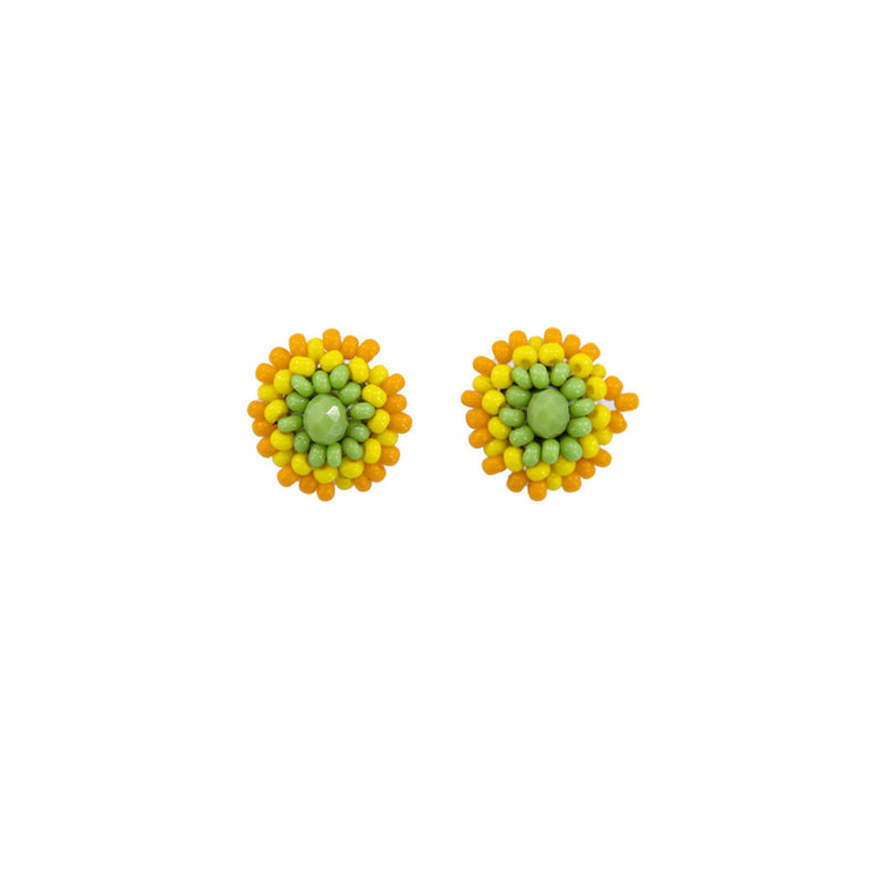 Beaded Studs in Citrus - Josephine Alexander Collective