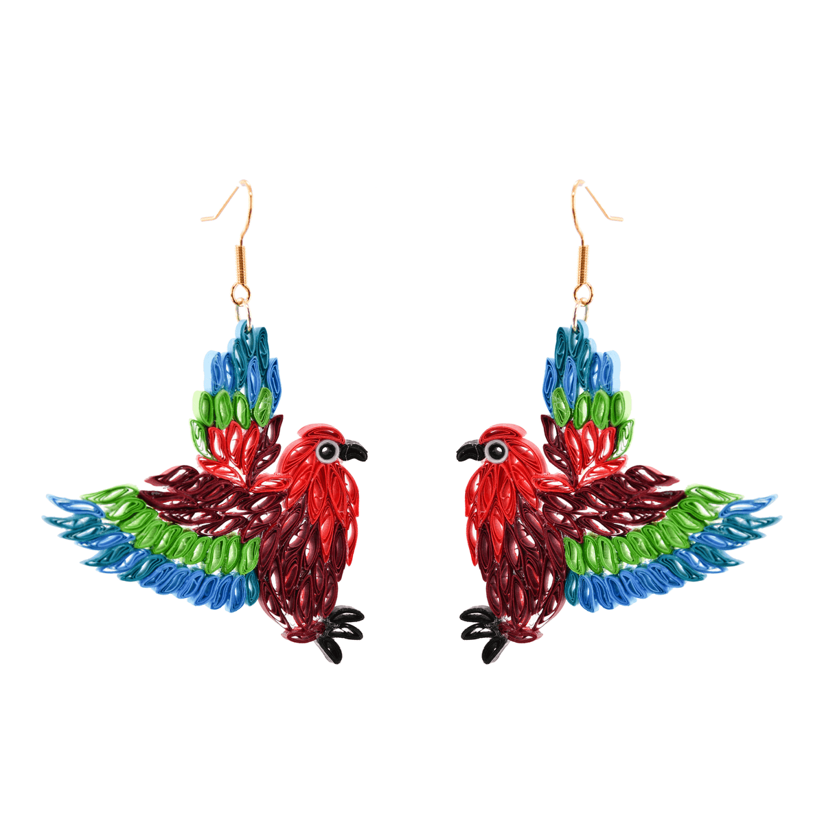 Birds of a Feather Earrings - Mary the Macaw - Josephine Alexander Collective