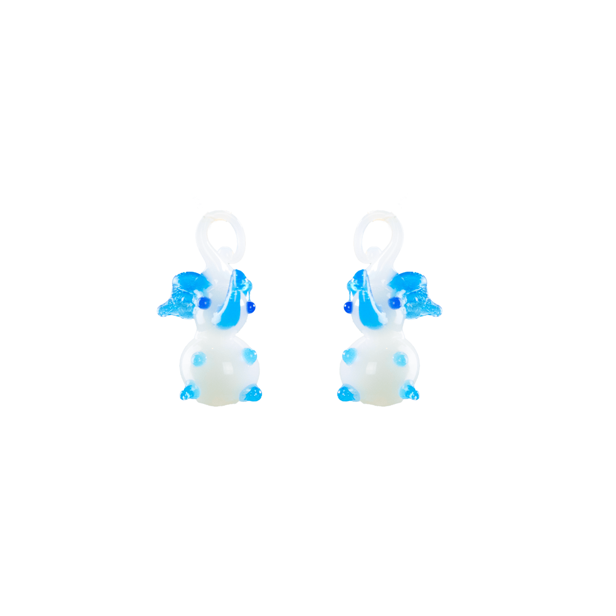 Blown Glass Charm - Elephants - Josephine Alexander Collective