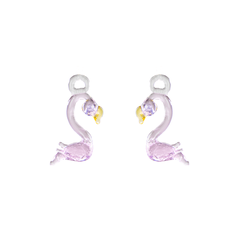 Blown Glass Charm - Flamingos - Josephine Alexander Collective
