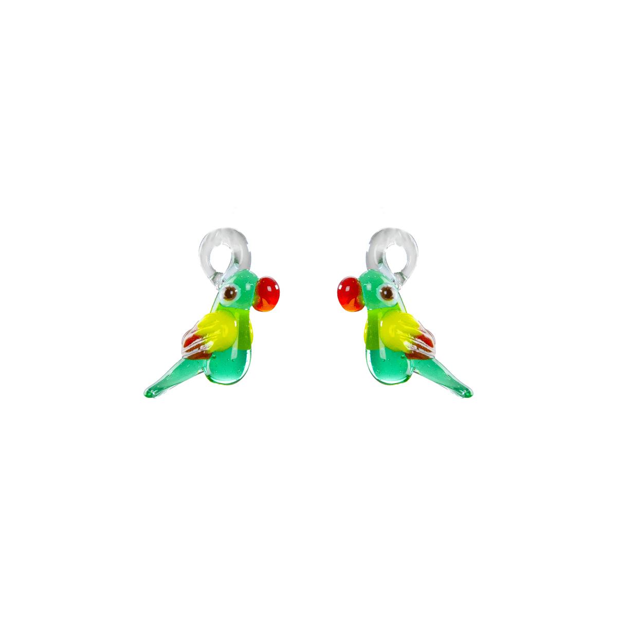 Blown Glass Charm - Green Parrot - Josephine Alexander Collective