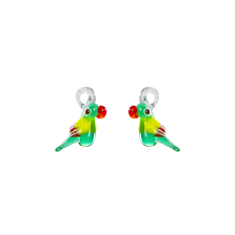 Blown Glass Charm - Green Parrot - Josephine Alexander Collective