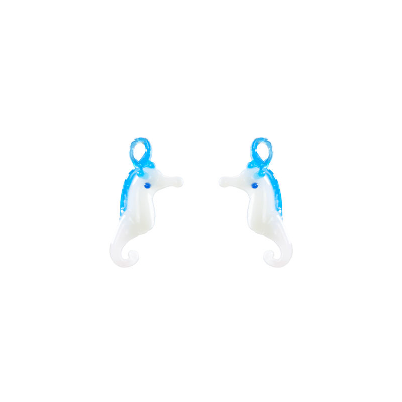 Blown Glass Charm - Sea Horses - Josephine Alexander Collective
