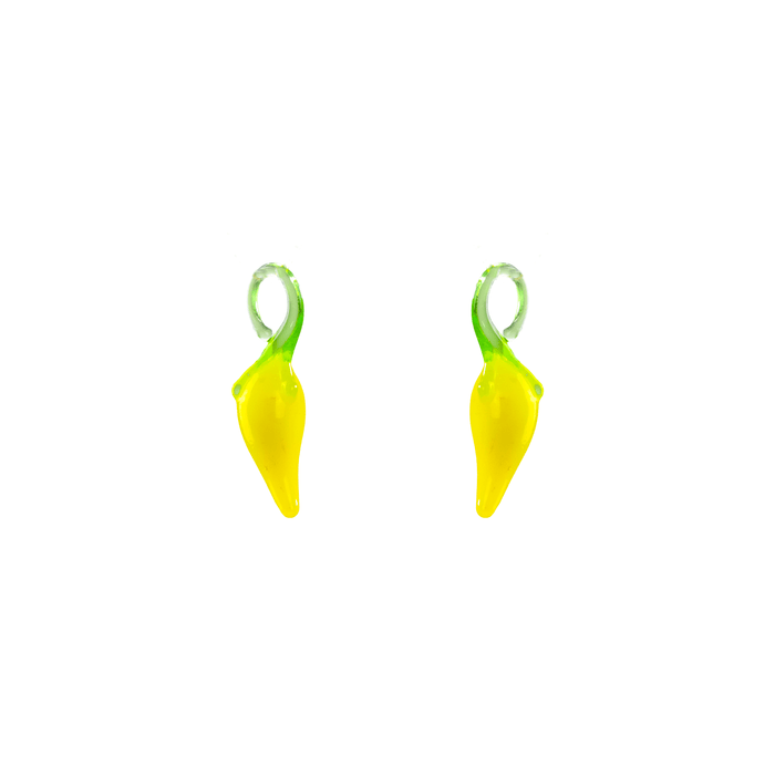 Blown Glass Charm - Yellow Chili Peppers - Josephine Alexander Collective