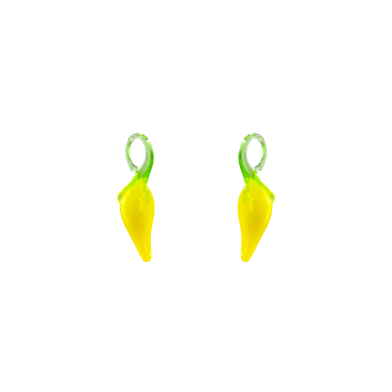 Blown Glass Charm - Yellow Chili Peppers - Josephine Alexander Collective