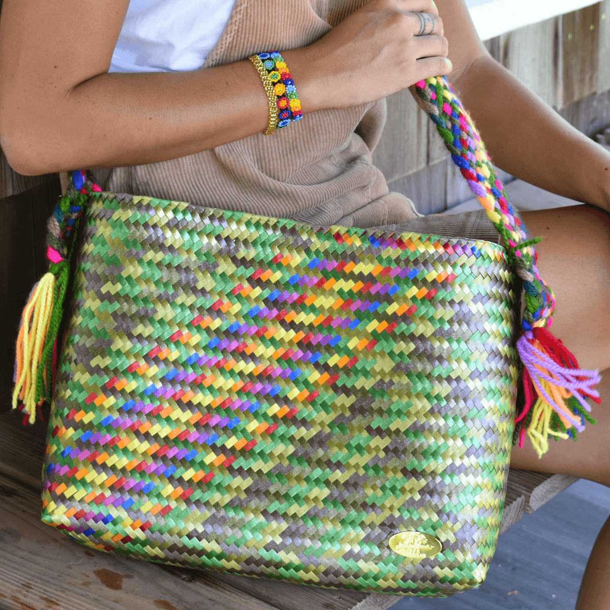 Colleen Crossbody in Camo Splash of Rainbow - Josephine Alexander Collective