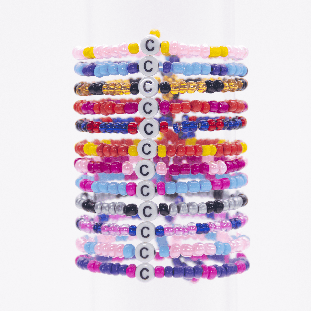 Initial Beaded Bracelet - C - Josephine Alexander Collective