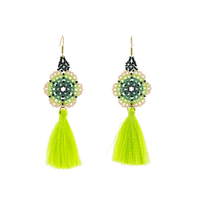 Dancing Flower Tassel Earrings - Josephine Alexander Collective