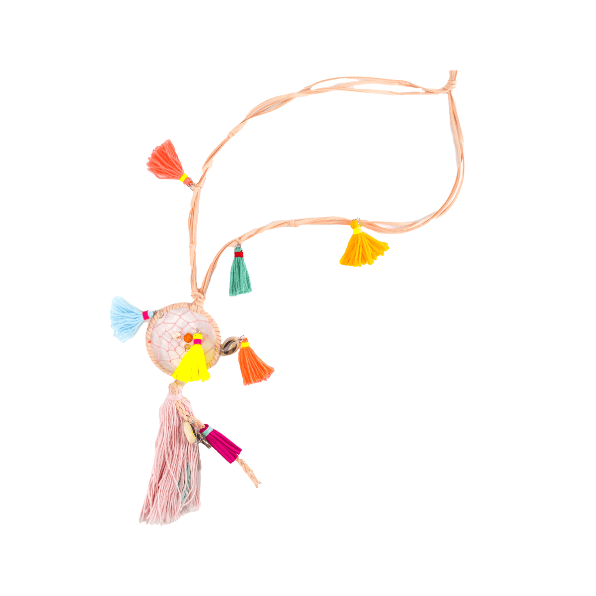 Dream Catcher Necklace - Light Pink - Josephine Alexander Collective
