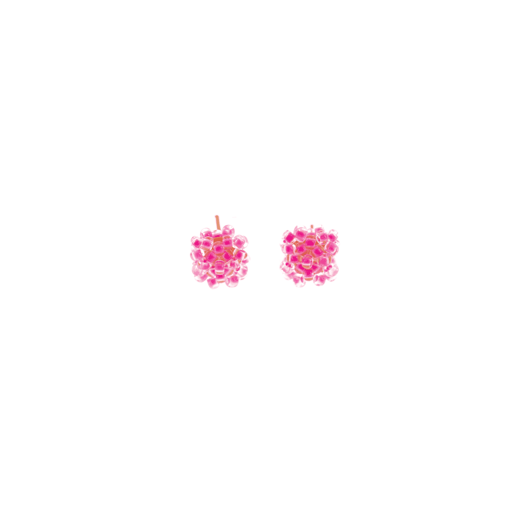 Pillow Stud Earrings in Neon Pink - Josephine Alexander Collective