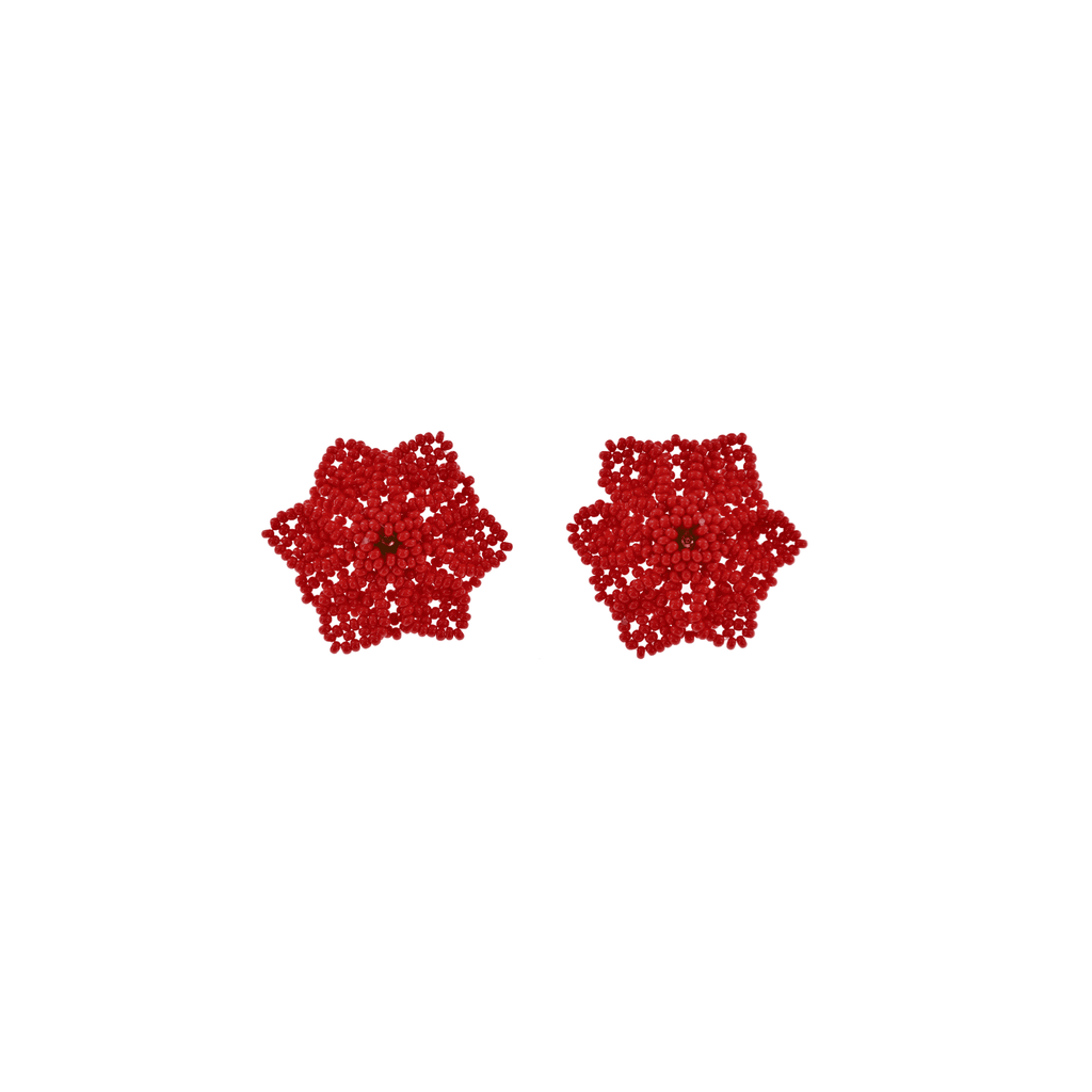 Wild Flower Earrings in Red - Josephine Alexander Collective