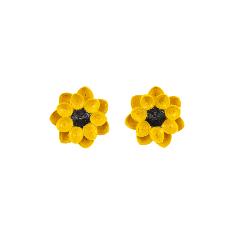 Sunflower Quilled Earrings - Josephine Alexander Collective