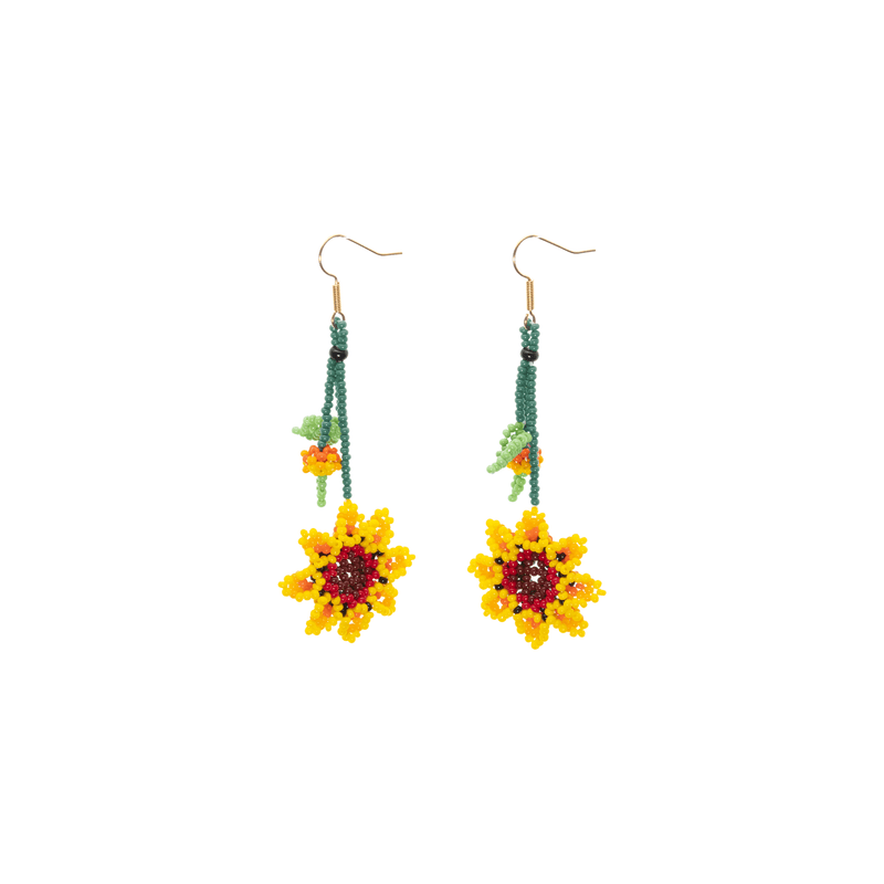 Hanging Sunflower Earrings - Josephine Alexander Collective