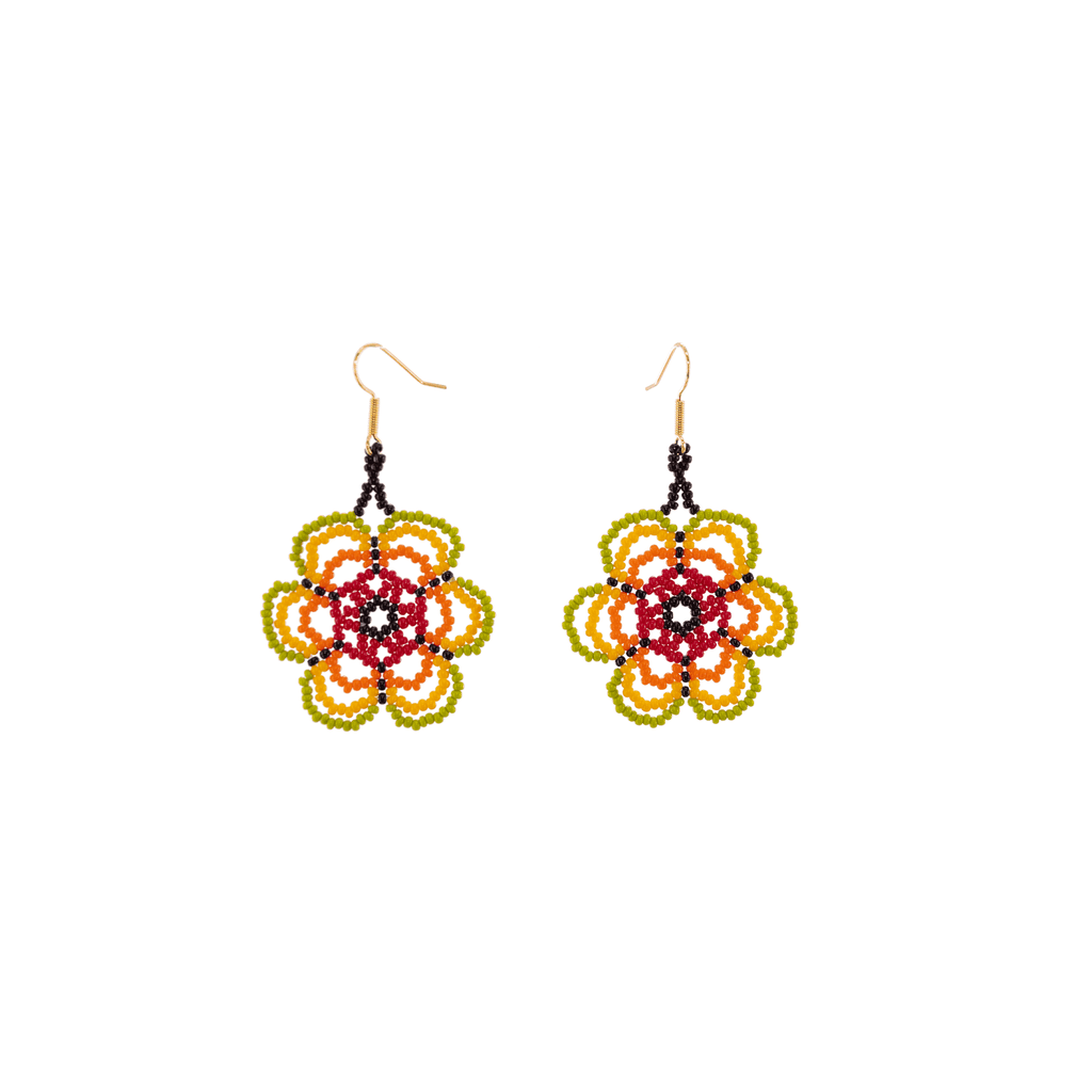 Flower Child Beaded Earrings in Tropical - Josephine Alexander Collective