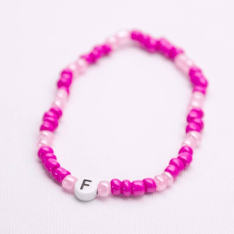 Initial Beaded Bracelet - F - Josephine Alexander Collective