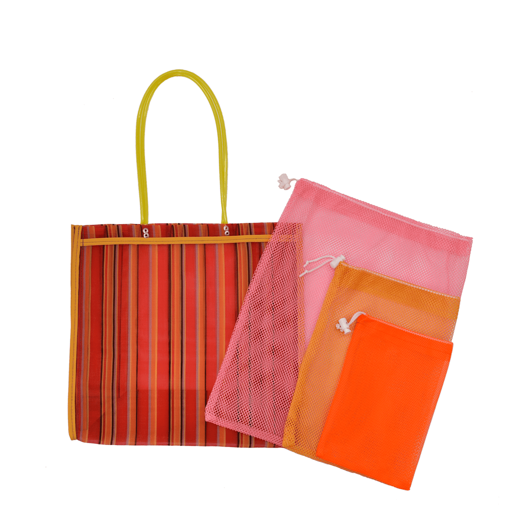 Farmer's Market Pack in Red- Medium - Josephine Alexander Collective
