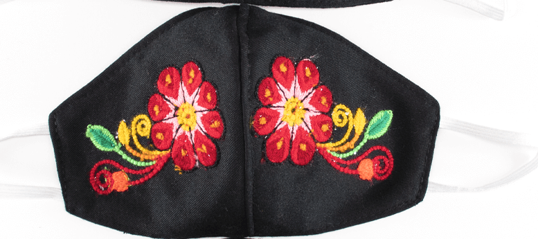 Feli Masks - Black Flowers - Josephine Alexander Collective