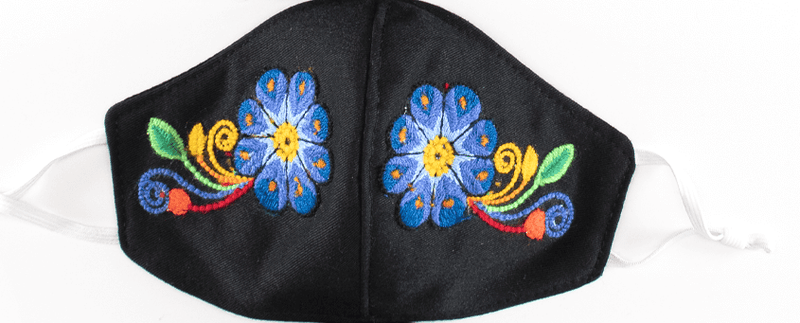Feli Masks - Black Flowers - Josephine Alexander Collective