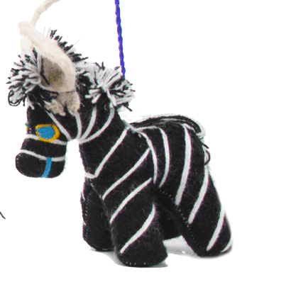 Animal Poms- Zebra - Josephine Alexander Collective