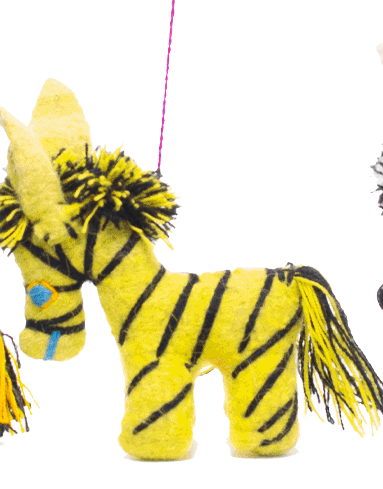 Animal Poms- Zebra - Josephine Alexander Collective