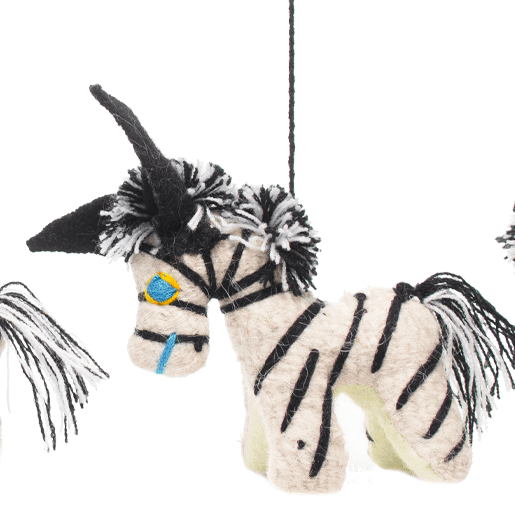 Animal Poms- Zebra - Josephine Alexander Collective