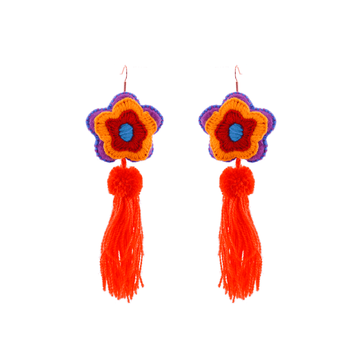 Flower Tassel Earrings - Josephine Alexander Collective
