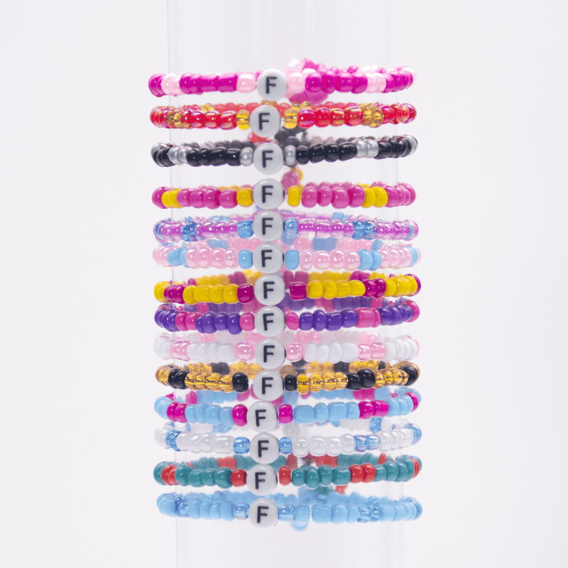 Initial Beaded Bracelet - F - Josephine Alexander Collective