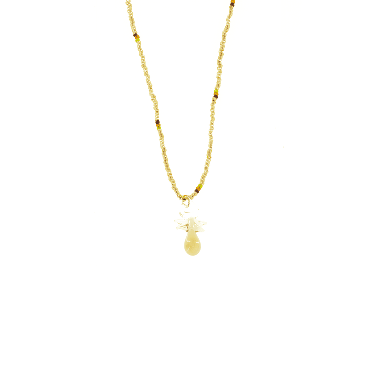 Glass Charm Pineapple Necklace - Josephine Alexander Collective