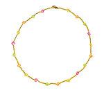 Beaded Daisy Necklace in Gold and Rainbow - Josephine Alexander Collective