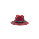 Carmen Hand- Painted Hat - Red and Black Birds - Josephine Alexander Collective