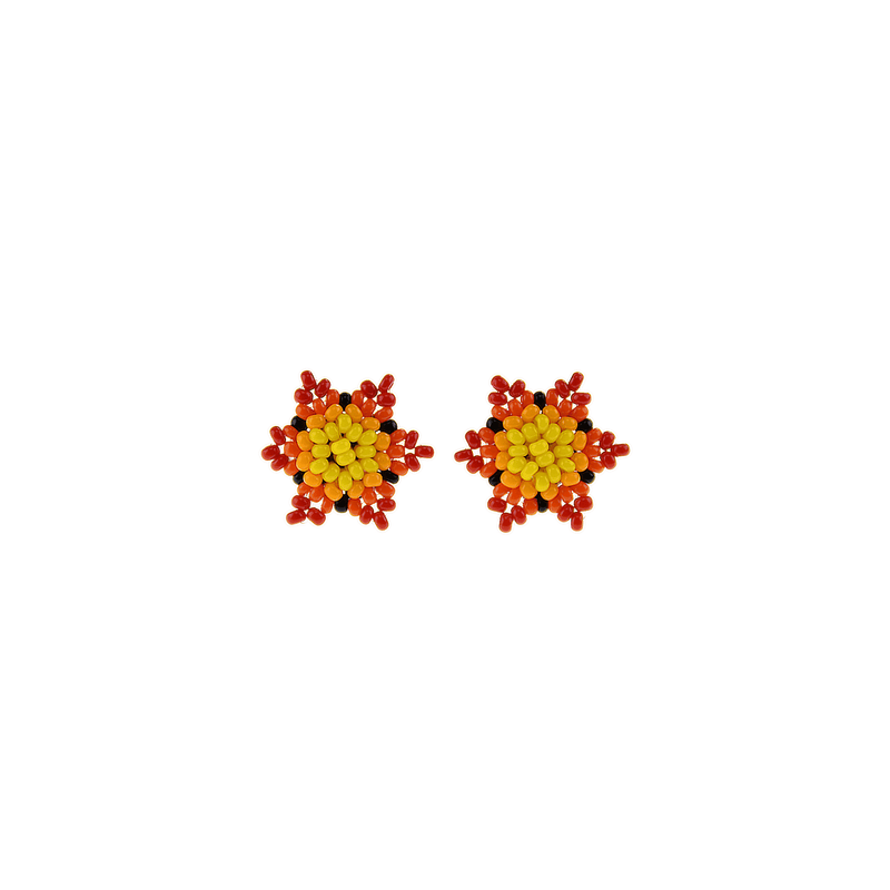Estrella Stud Earrings in Hot Flame - Josephine Alexander Collective