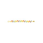 Ivy Bracelet in Gold with Rainbow Flowers - Josephine Alexander Collective