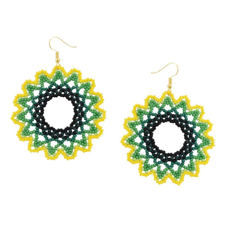 Sunburst Earrings in Lemon-Lime - Josephine Alexander Collective