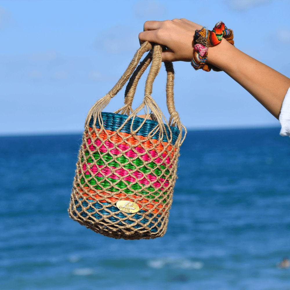 Macrame Straw Bucket - Josephine Alexander Collective